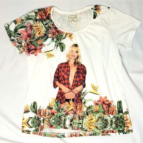 Eleven Paris | Life Is A Joke Hot Girl Floral Tee - Picture 1 of 4